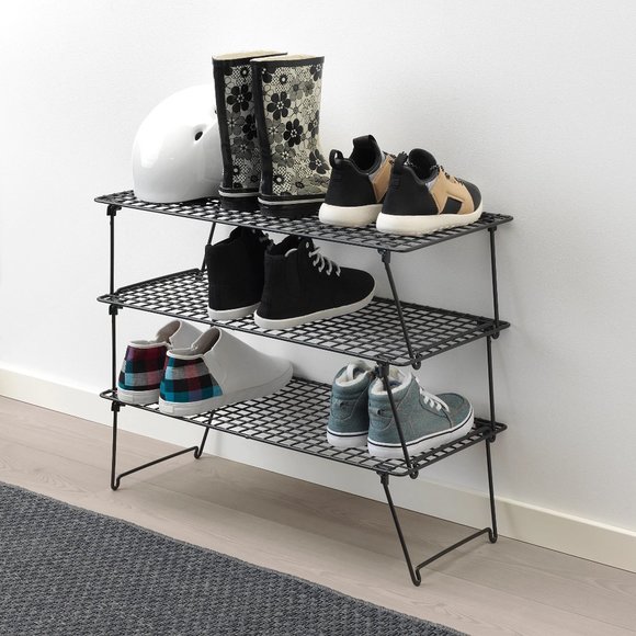 IKEA GREJIG Shoe rack, gray - Picture 9 of 16